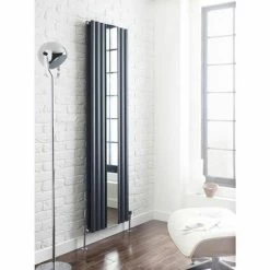 Hudson Reed Revive Single Panel Designer Radiator with Mirror - Anthracite - HLA78 7 Hudson Reed Revive Single Panel Designer Radiator with Mirror - Anthracite - HLA78 -Radiators Shop HLA78 D2 460