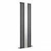 Hudson Reed Revive Single Panel Designer Radiator with Mirror - Anthracite - HLA78