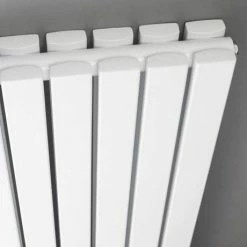 Hudson Reed Sloane 600 x 1398mm Horizontal Double Panel Radiator - Satin White - HLW59D -Radiators Shop HLW60D D1 460 3