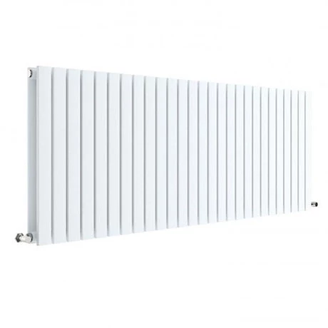 Hudson Reed Sloane 600 x 1572mm Horizontal Double Panel Radiator - Satin White - HLW60D 3 Hudson Reed Sloane 600 x 1572mm Horizontal Double Panel Radiator - Satin White - HLW60D
