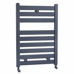 Fewston Straight Flat Panel Heated Towel Rail - W500 x H719mm - Anthracite
