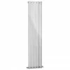 Langsett Vertical Single Flat Panel Radiator - W384 x H1800mm - Chrome -Radiators Shop HTR014 p