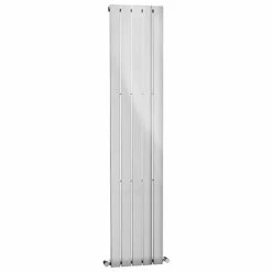 Langsett Vertical Single Flat Panel Radiator - W384 x H1800mm - Chrome