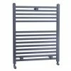 Lindley Straight Heated Towel Rail - W500 x H690mm - Anthracite