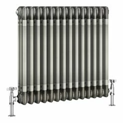 Keswick 600 x 643mm Raw Metal (Lacquered) 3 Column Radiator