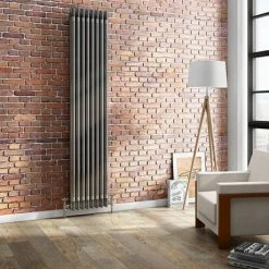 Keswick 1800 x 376mm Raw Metal (Lacquered) 3 Column Radiator -Radiators Shop KRW804 detail3 460