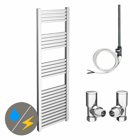 Cube 500 x 1420mm Heated Towel Rail (incl. Valves + Electric Heating Kit) 3 Cube 500 x 1420mm Heated Towel Rail (incl. Valves + Electric Heating Kit)