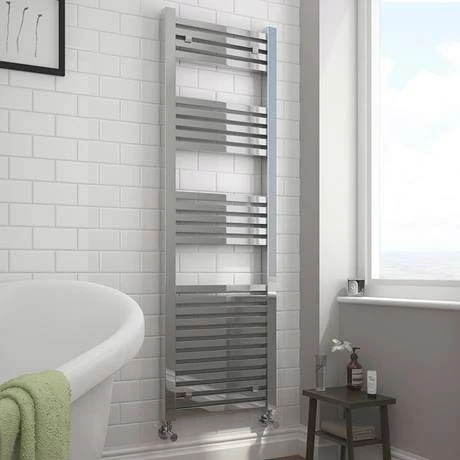 Cube Heated Towel Rail - Chrome (500 x 1420mm) 4 Cube Heated Towel Rail - Chrome (500 x 1420mm) - Image 2