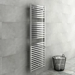 Cube Heated Towel Rail - Chrome (600 x 1420mm)