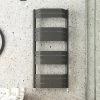 Milan Bow-Fronted Anthracite 1200 x 550 Designer Flat Panel Heated Towel Rail -Radiators Shop MBTR125A4 p