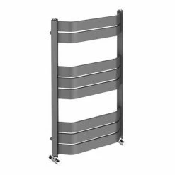 Milan Bow-Fronted Anthracite 850 x 550 Designer Flat Panel Heated Towel Rail -Radiators Shop MBTR855A4 d3 460