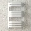 Milan Bow-Fronted White 850 x 550 Designer Flat Panel Heated Towel Rail -Radiators Shop MBTR855W4 p