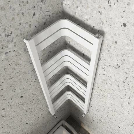 Milan Corner White 1200 x 300 x 300 Heated Towel Rail 4 Milan Corner White 1200 x 300 x 300 Heated Towel Rail - Image 2