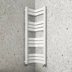 Radiators Shop 34 Milan Corner White 1200 x 300 x 300 Heated Towel Rail