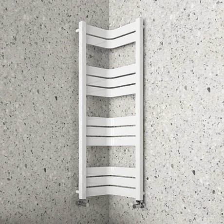 Milan Corner White 1200 x 300 x 300 Heated Towel Rail 3 Milan Corner White 1200 x 300 x 300 Heated Towel Rail