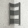 Milan Corner Anthracite 850 x 300 x 300 Heated Towel Rail -Radiators Shop MCRN85A p