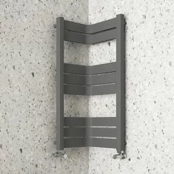 Milan Corner Anthracite 850 x 300 x 300 Heated Towel Rail