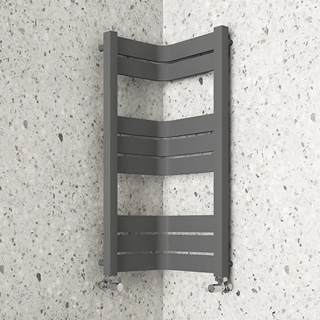 Milan Corner Anthracite 850 x 300 x 300 Heated Towel Rail 3 Milan Corner Anthracite 850 x 300 x 300 Heated Towel Rail