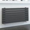Milan Curved Anthracite 1000 x 500 Horizontal Designer Flat Panel Heated Towel Rail