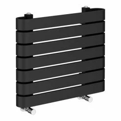 Milan Curved Anthracite 600 x 500 Horizontal Designer Flat Panel Heated Towel Rail -Radiators Shop MCTR56A3 d3 460