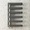 Milan Curved Anthracite 850 x 500 Designer Flat Panel Heated Towel Rail - 6 Sections -Radiators Shop MCTR855A1 p