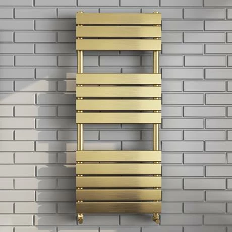 Arezzo Brushed Brass 1200 x 500 Heated Towel Rail 4 Arezzo Brushed Brass 1200 x 500 Heated Towel Rail - Image 2