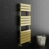Arezzo Brushed Brass 1200 x 500 Heated Towel Rail -Radiators Shop MIL12BB N P
