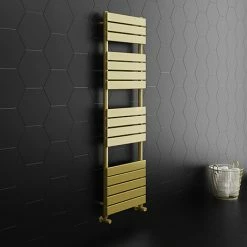 Arezzo Brushed Brass 1600 x 500 Heated Towel Rail