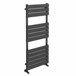 Milan Black Nickel 1200 x 500mm Single Panel Heated Towel Rail -Radiators Shop MILD2BN02 d1 460