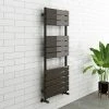 Milan Black Nickel 1200 x 500mm Single Panel Heated Towel Rail