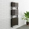 Milan Black Nickel 1200 x 500mm Double Panel Heated Towel Rail