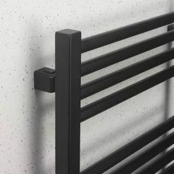 Crosswater MPRO 480 x 1140mm Heated Towel Rail - Matt Black - MP48X1140MB -Radiators Shop MP48X1140MB D1 460 1