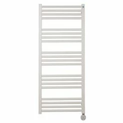 Crosswater MPRO 480 x 1140mm Electric Only Towel Rail - Matt White - MP48X1140MWELEC