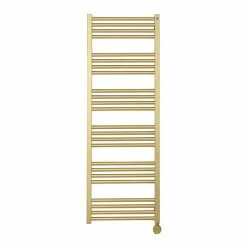 Crosswater MPRO 480 x 1380mm Electric Only Towel Rail - Brushed Brass Effect - MP48X13800FELEC