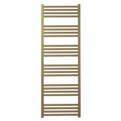 Crosswater MPRO 480 x 1380mm Heated Towel Rail - Brushed Brass Effect - MP48X13800F -Radiators Shop MP48X13800F D1 460