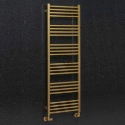 Crosswater MPRO 480 x 1380mm Heated Towel Rail - Brushed Brass Effect - MP48X13800F -Radiators Shop MP48X13800F D2 460