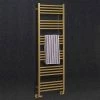 Crosswater MPRO 480 x 1380mm Heated Towel Rail - Brushed Brass Effect - MP48X13800F -Radiators Shop MP48X13800F P