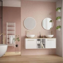 Crosswater MPRO 480 x 1380mm Electric Only Towel Rail - Matt White - MP48X1380MWELEC 7 Crosswater MPRO 480 x 1380mm Electric Only Towel Rail - Matt White - MP48X1380MWELEC -Radiators Shop MP48X1380MWELEC D1 460