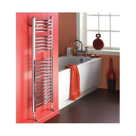 Chrome Curved Ladder Heated Towel Rail 500 x 1100mm - MTY067 4 Chrome Curved Ladder Heated Towel Rail 500 x 1100mm - MTY067 - Image 2