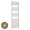 Nuie H1375mm x W480mm Chrome Electric Only Ladder Rail - MTY152 -Radiators Shop MTY152 p