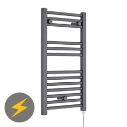 Nuie H720mm x W400mm Anthracite Electric Only Ladder Rail - MTY153