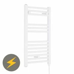 Nuie H720mm x W400mm White Electric Only Ladder Rail - MTY156