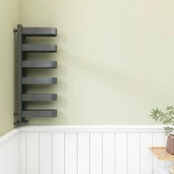 Milan Anthracite U-Shaped Heated Towel Rail - 850 x 300mm -Radiators Shop MUTR85A d2 460