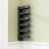 Milan Anthracite U-Shaped Heated Towel Rail - 850 x 300mm
