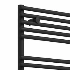 Monza Black 730 x 500 Round Bar Heated Towel Rail 7 Monza Black 730 x 500 Round Bar Heated Towel Rail -Radiators Shop MZ8MB d2v1 460