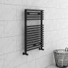 Monza Black 730 x 500 Round Bar Heated Towel Rail -Radiators Shop MZ8MB prodv1