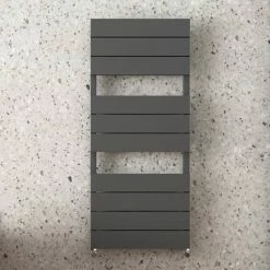 Monza Anthracite Aluminium Heated Towel Rail 1150 x 500mm Flat Panels -Radiators Shop MZAL5A d2 460