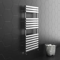 Monza 500 x 1120 Stainless Steel Oval Heated Towel Rail