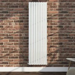 Monza 1600 x 475 Vertical Venetian Style White Designer Radiator -Radiators Shop MZV16475WHT D2 460
