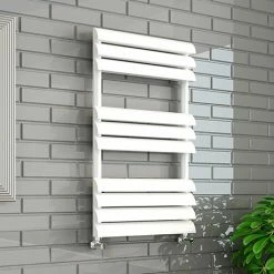 Monza 500 x 850mm Venetian Style White Designer Towel Rail